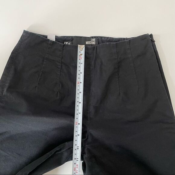 Love Moschino Black Cotton Blend Black  Trousers Sz 4 - Picture 10 of 14